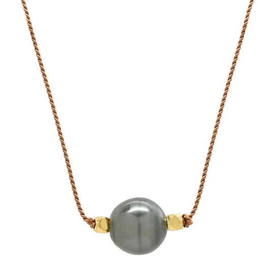 Tahitian Pearl Traveler Necklace Gold