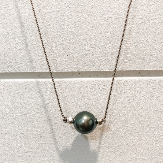 Tahitian Pearl Traveler Necklace Silver