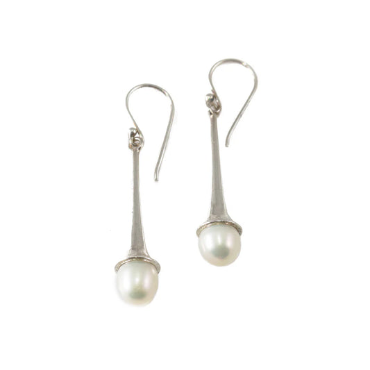 Trumpet Pearl Earrings
