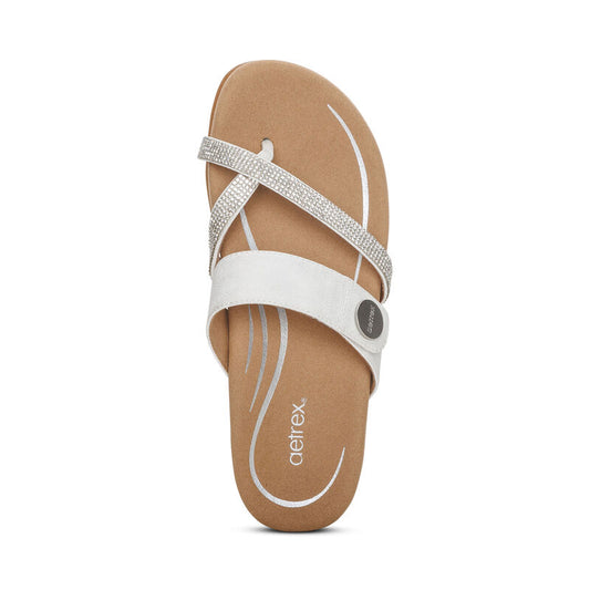white sparkle sandal
