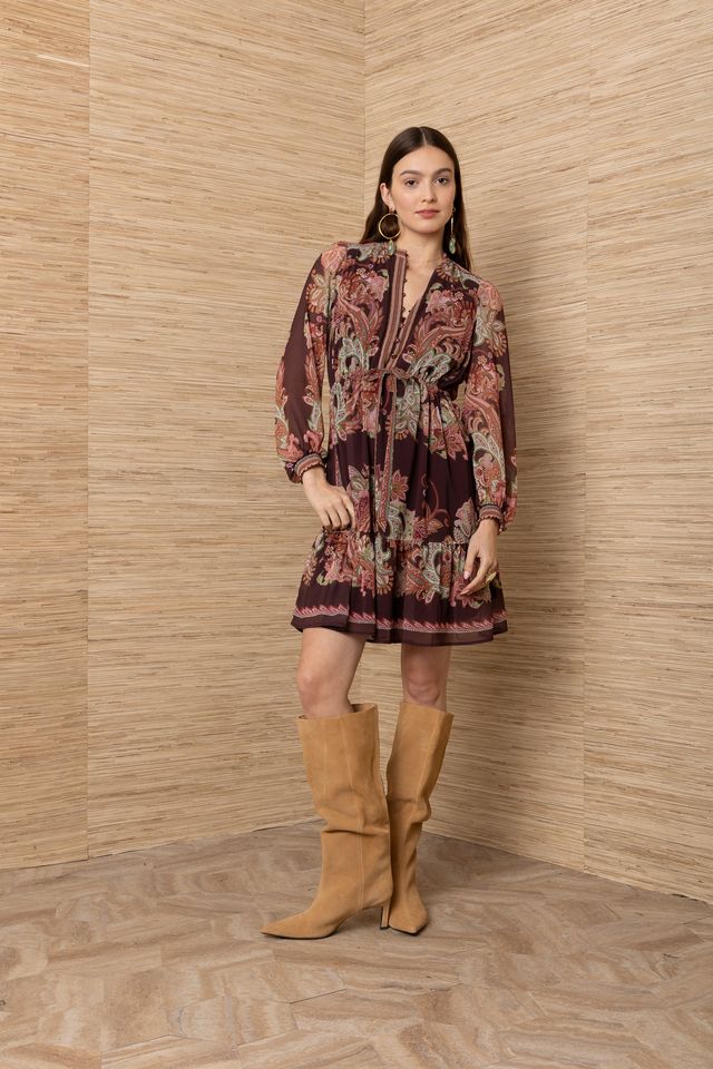 67BL612A  L/S Short Dress