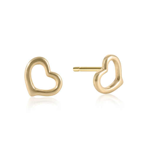 Love Stud Gold Earrings