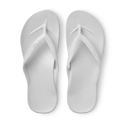 Archies white arch support flip flop
